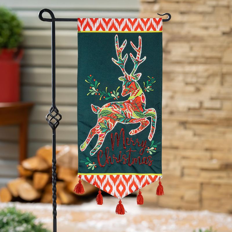 Patterned Reindeer Banner